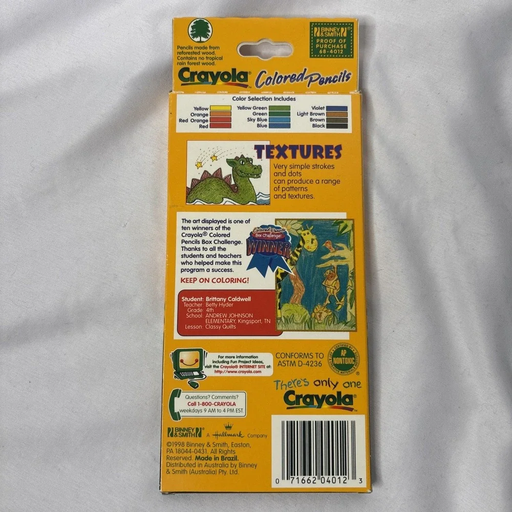 Vintage‎ Crayola Colored Pencils (12) 1998 Binney & Smith NOS Pre-sharpened